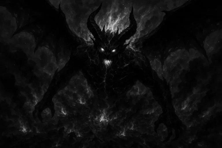 Ifrit standing over a desolated battle field