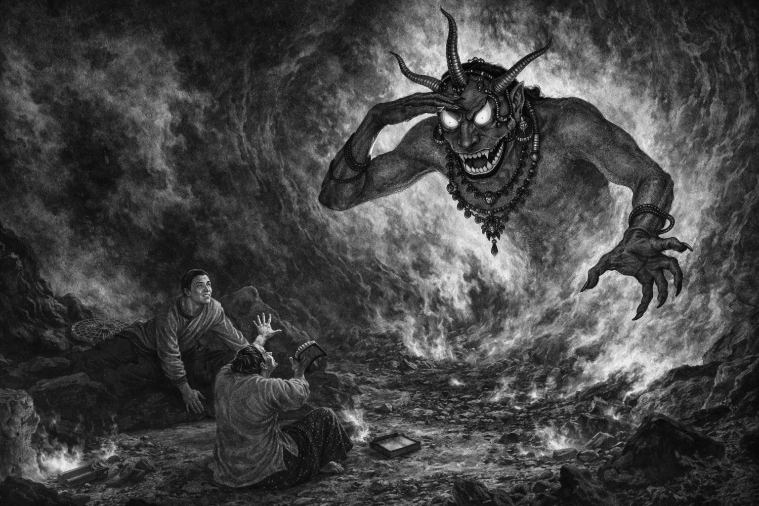 a depiction of the Ifrit (a type of Jinn)