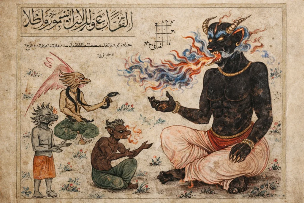 The Ifrit in front of lesser Jinn