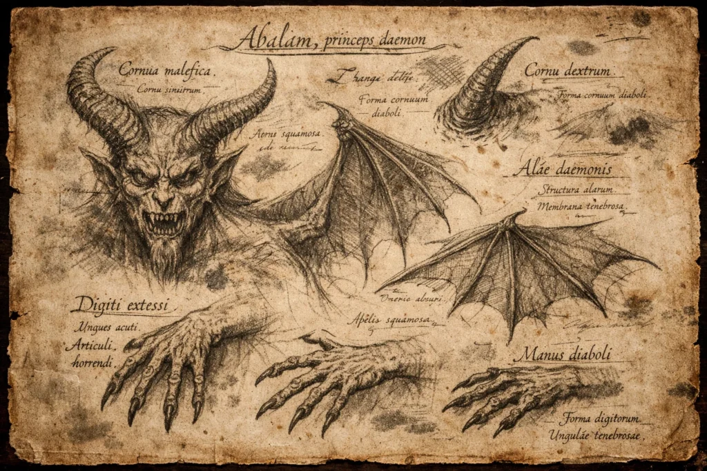 a sketch of the demon Abalam