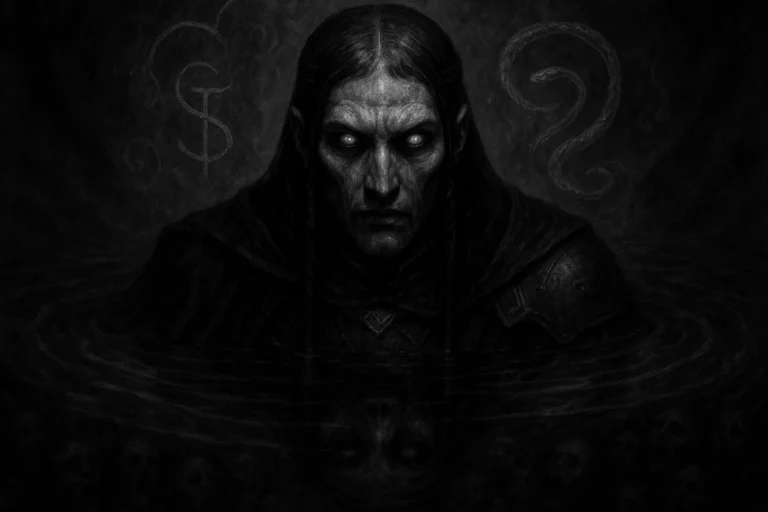 the demon Agaliarept emerging from water