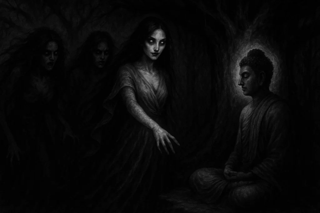 Arati Tempting the Buddha Beneath the Bodhi Tree
