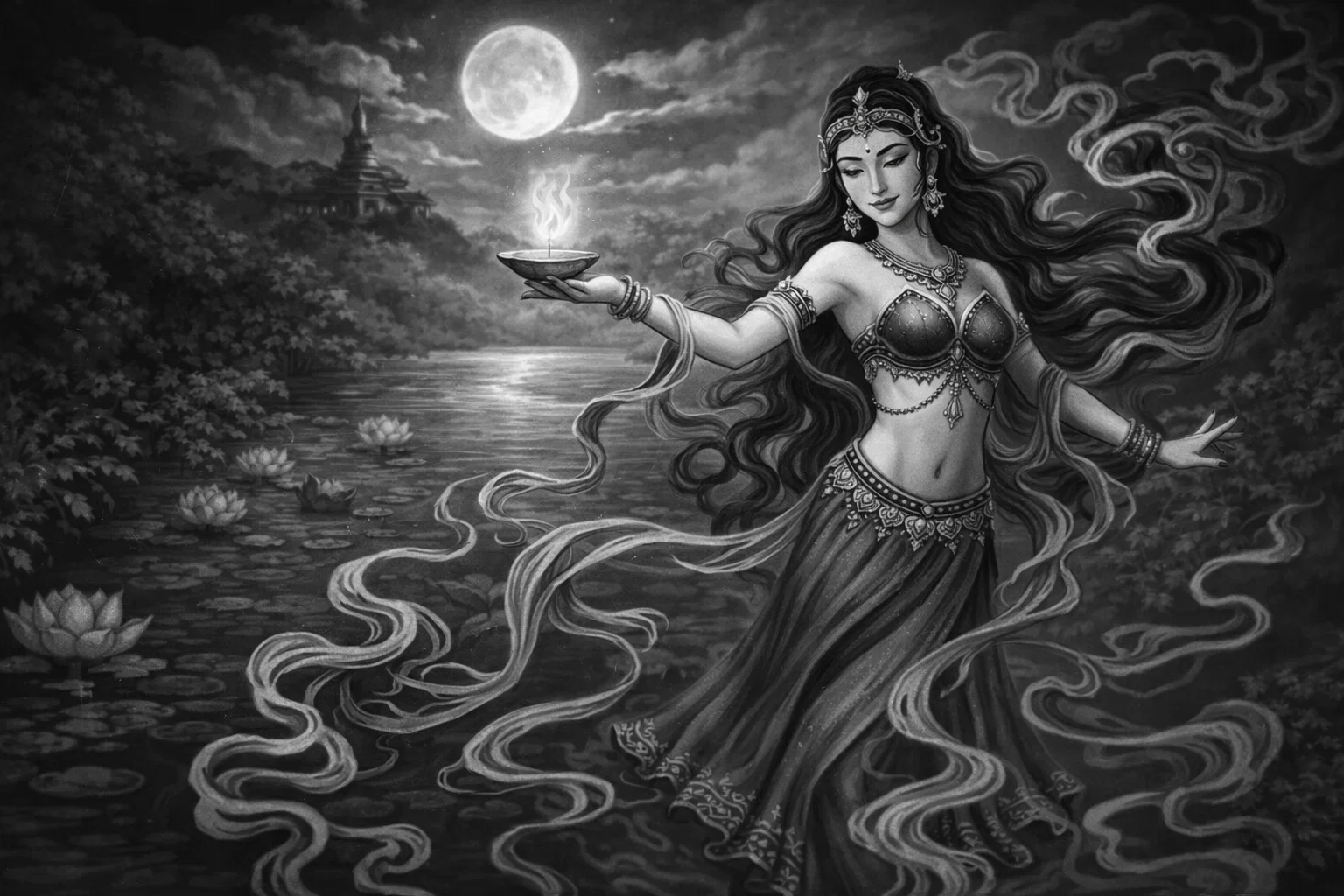 Arati, the daughter of the buddhist demon Mara