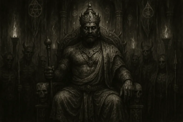 Bali sitting on his throne