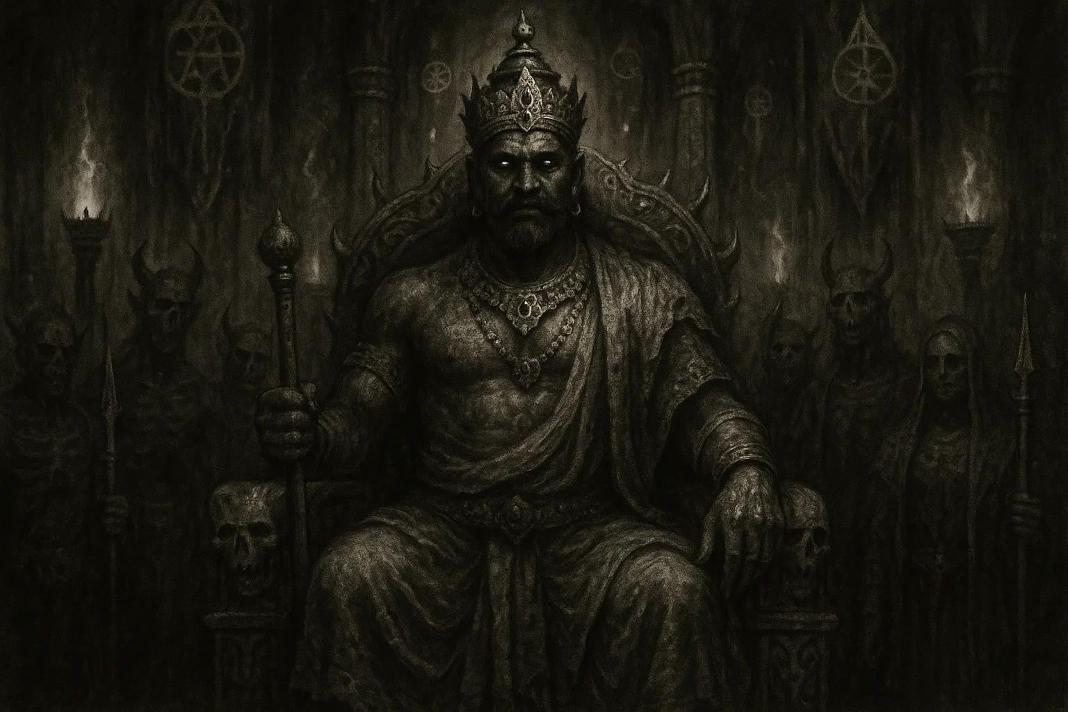 Bali sitting on his throne
