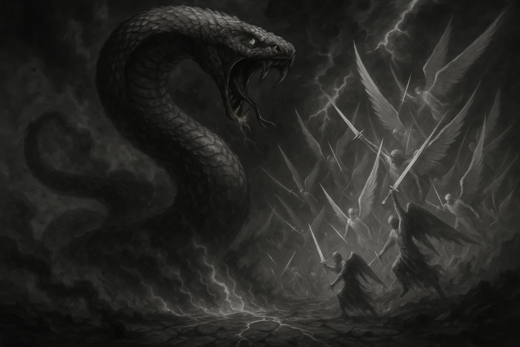Jann ibn Jann Battling Azazil’s Angels