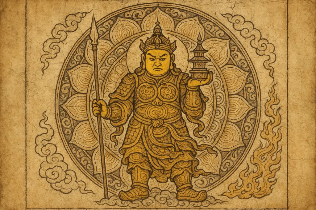 Japanese Mandala of Bishamonten