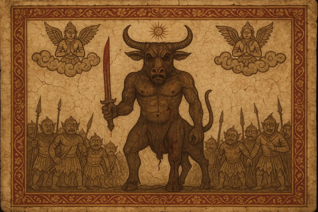 Mahishasura medieval temple manuscript
