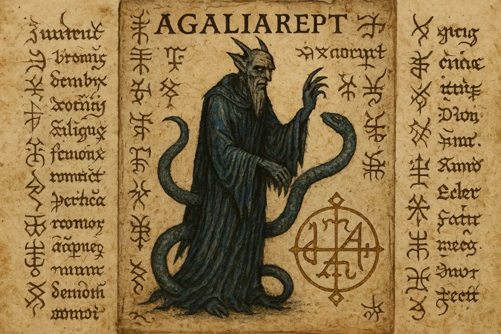 Medieval Grimoire Page of Agaliarept