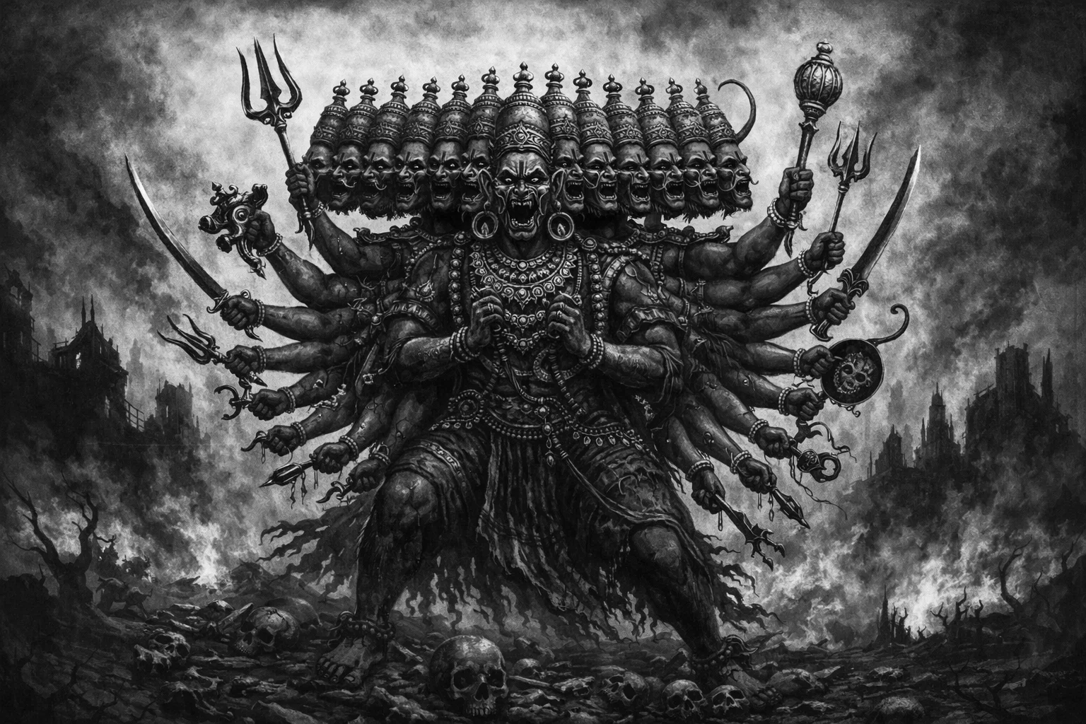 a depiction of Ravana