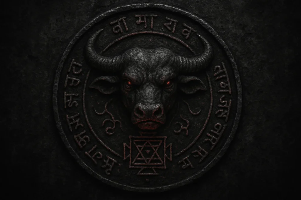 ancient demonic seal for Mahishasura