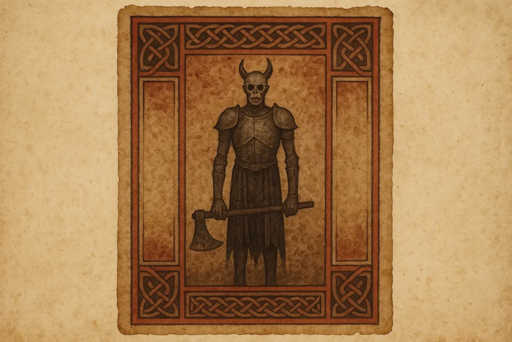 Pre-Medieval Manuscript Page showing the demon Alastor