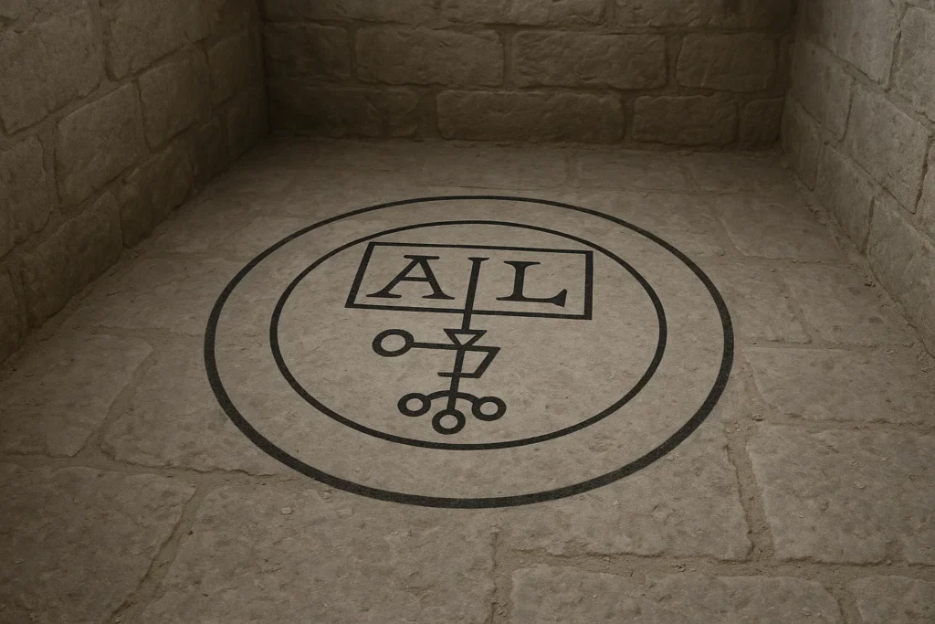 Allocer’s seal drawn in black ink