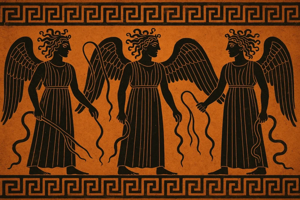 Archaic Greek Vase Painting of the Erinyes