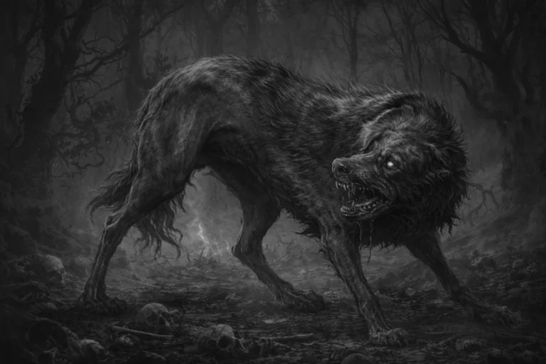 a depiction of a Hinn in its dog form