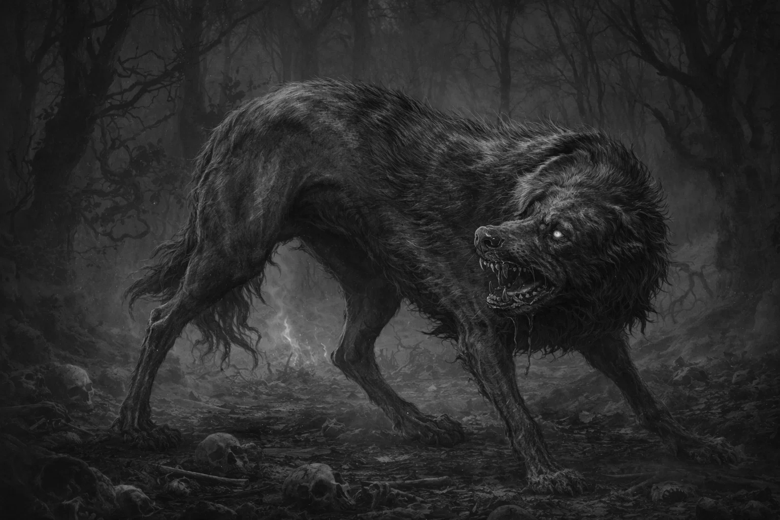 a depiction of a Hinn in its dog form