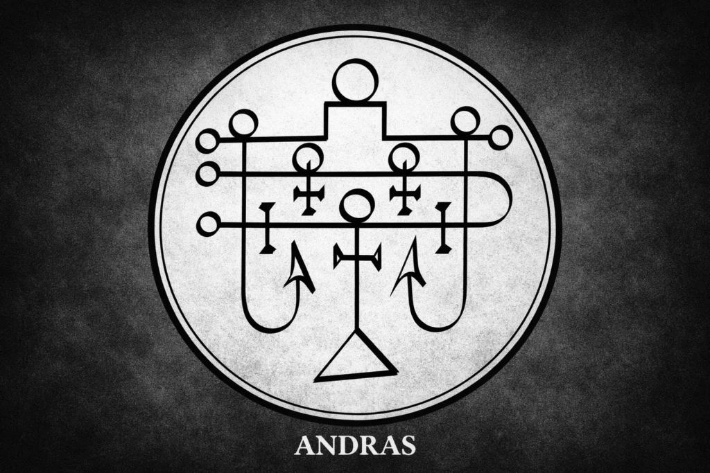 the sigil (seal) of the demon Andras (Ars Goetia)