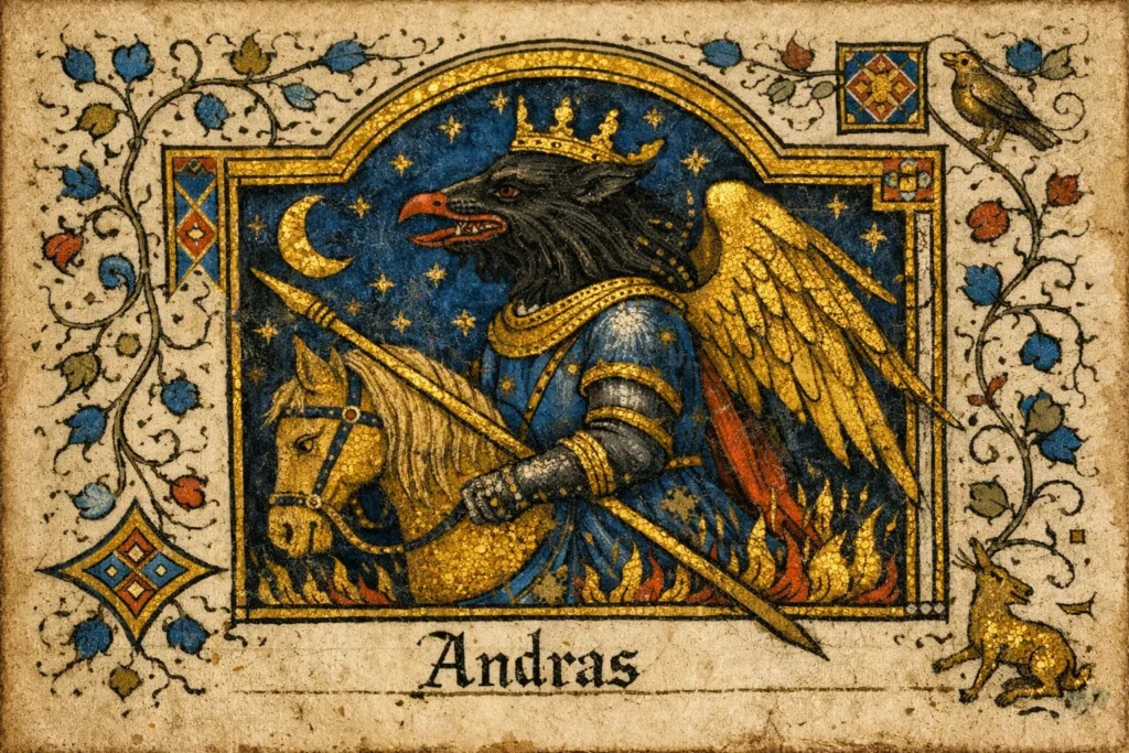 manuscript page depicting Andras
