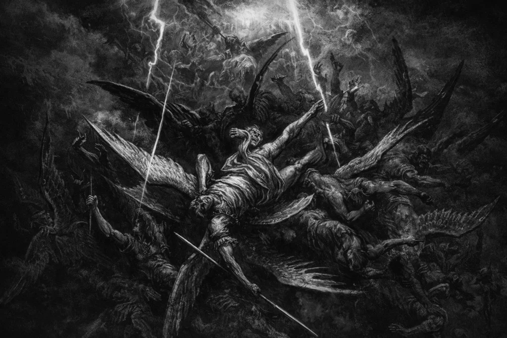 the fall of the demon Amy(Avnas) in Paradise Lost